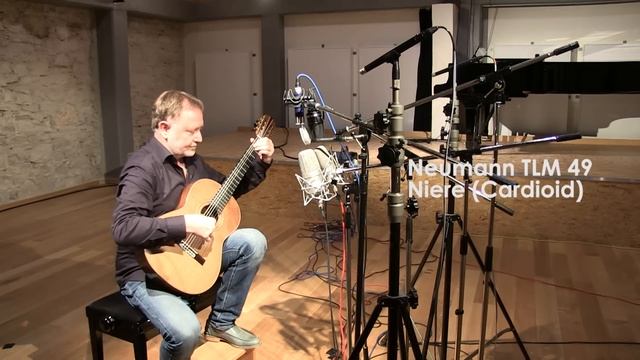 Comparison test of five microphones with classical guitar: Schoeps V4 vers. Neumann M 149 etc. смотреть онлайн
