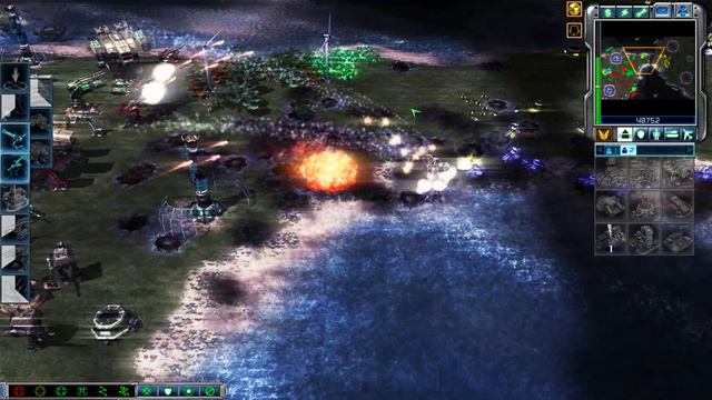 Crossfire Mod BIG FIGHT , GDI vs Skrin 2v2 , Tiberium Wars using mods , Live Hd смотреть онлайн