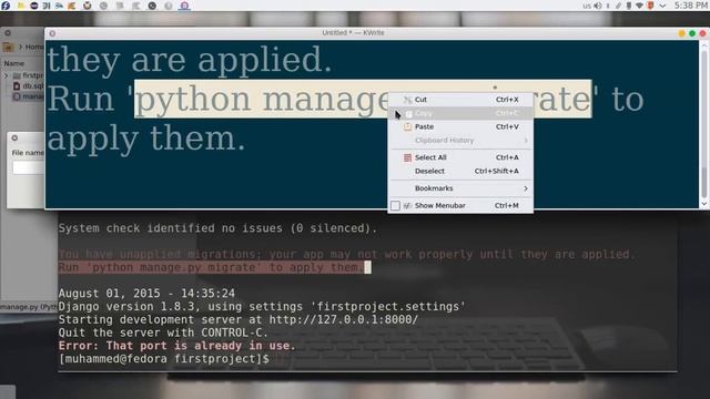 7 Python Web Django using migrate استخدام اداة لتهيئة قواعد البيانات بايثون ديجانكو смотреть онлайн