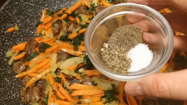 Как приготовить куриные сердца? Сердечки сразу с гречкой! смотреть онлайн