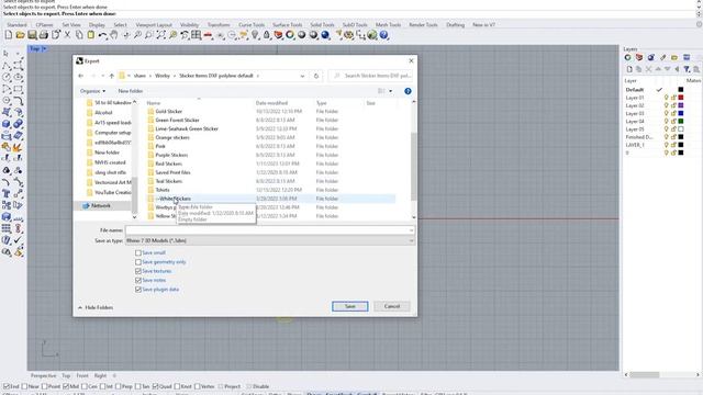 Rhino Export to DXF смотреть онлайн