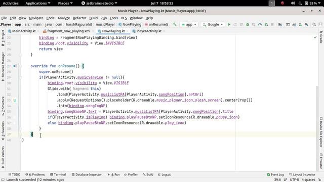 55.NowPlaying Layout Setup | Music Player Application | Android Development Kotlin in Hindi смотреть онлайн