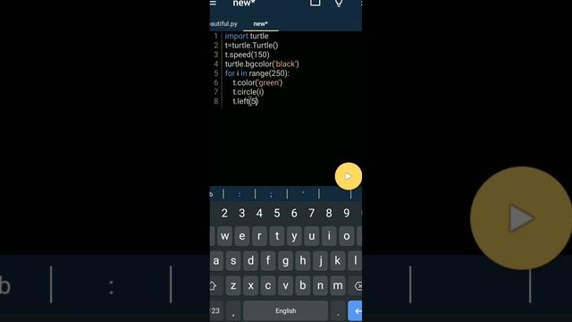 create the Amazing design | in python | using pydroid 3 app | #viral #computerscience #python смотреть онлайн