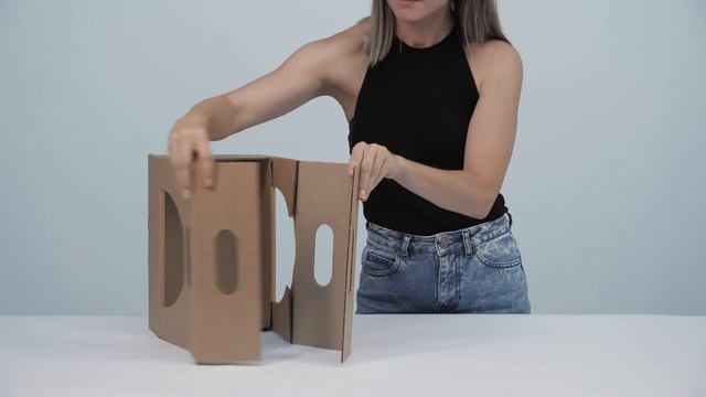 Самосборная коробка с ручками для изделий в бухтах смотреть онлайн