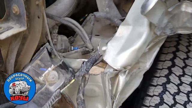 Кузовной ремонт Ниссан Патфайндер, после фронтального удара. смотреть онлайн