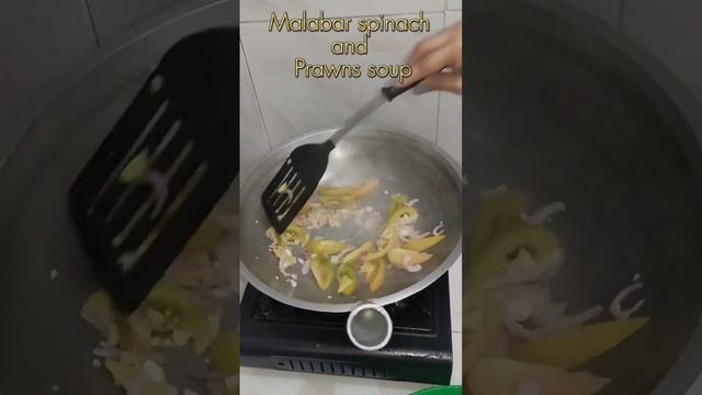 Malabar Spinach And Prawns Soup Recipe #Short #recipe