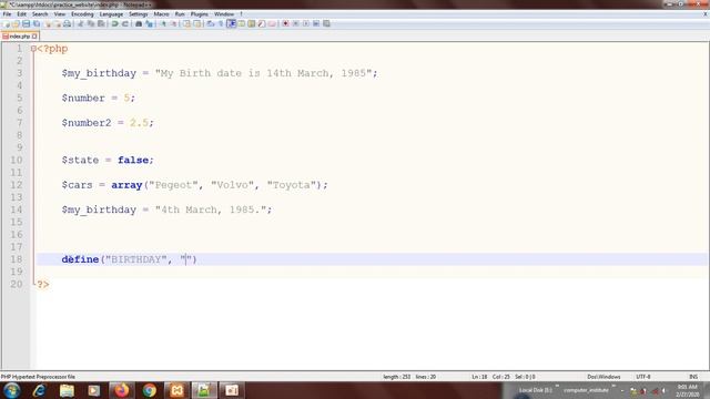 20. PHP TUTORIAL - Constant смотреть онлайн