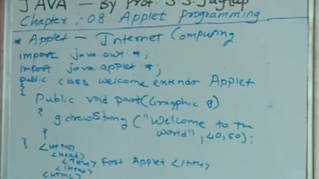 Java-Chapter:-08 Applet Programming смотреть онлайн