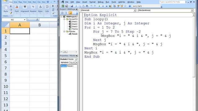 Excel VBA Topic 7.4 - Nested Loops смотреть онлайн