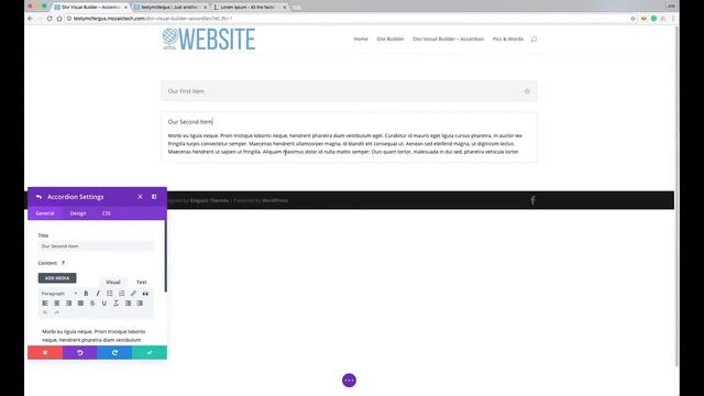 Divi Visual Builder - The Accordian Module for the Divi WordPress Theme смотреть онлайн