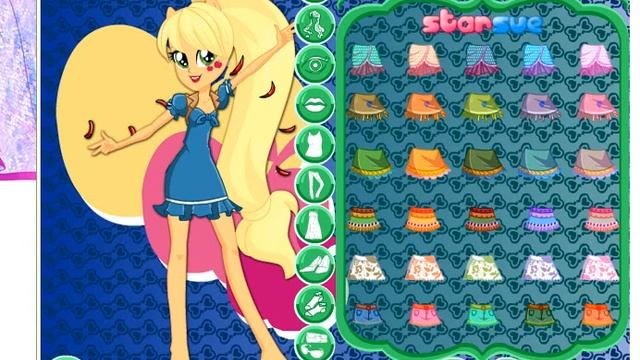 Игра Девушки Эквестрии: Эпплджек Rocking Hairstyle смотреть онлайн