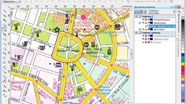 Туристическая карта: отрисовка в CorelDRAW (часть 1) смотреть онлайн