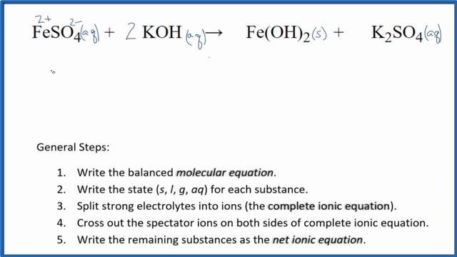 How to Write the Net Ionic Equation for FeSO4 + KOH = Fe(OH)2 + K2SO4 смотреть онлайн
