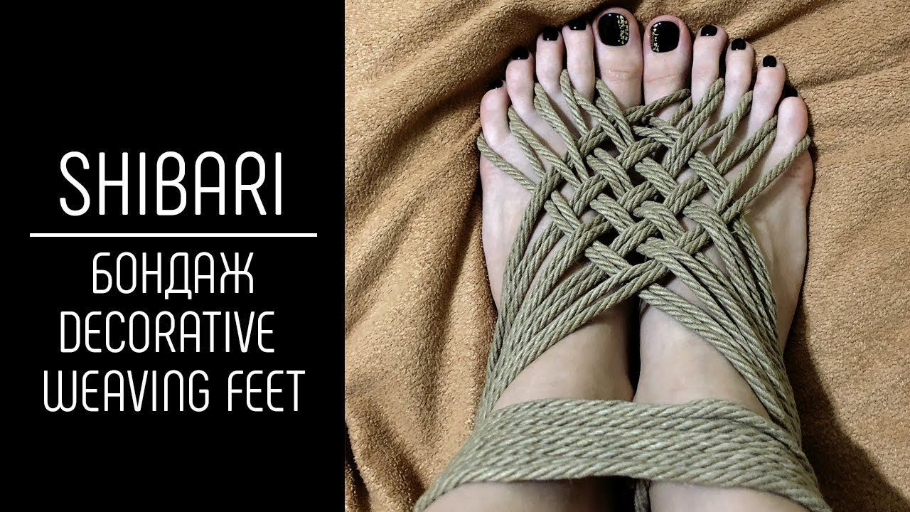 Shibari - красивый бондаж на ноги/decorative netting feet смотреть онлайн