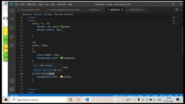 CSS Table properties, Table stripped, Background-color, padding, etc. Part9 смотреть онлайн