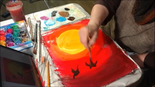 Экспресс-рисование "Птица" смотреть онлайн