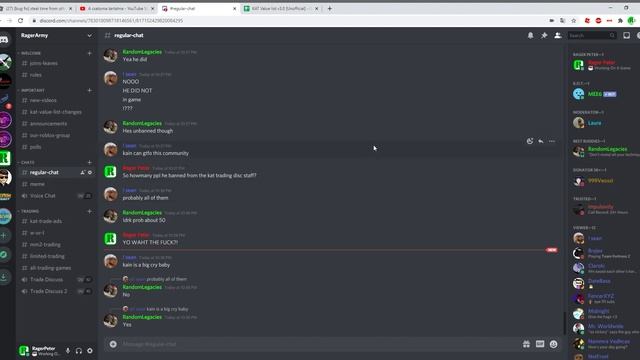 Roblox Kat I Kain Deleted the whole Kat Trading discord server + Banned 50+ players from the game. смотреть онлайн