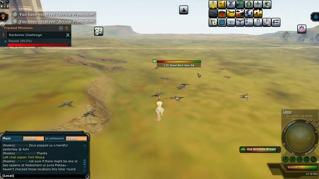 Entropia Universe, Fort Ithaca, Atrox lvl 20, Bristlehog lvl1 pup смотреть онлайн