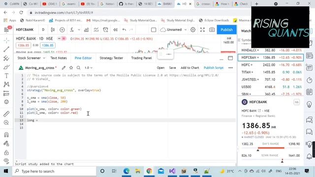 Tradingview back testing | moving average crossover (Hindi) | Pine script | NSE смотреть онлайн