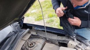 Установка  газовые автоупоры капота Mitsubishi Outlander 3