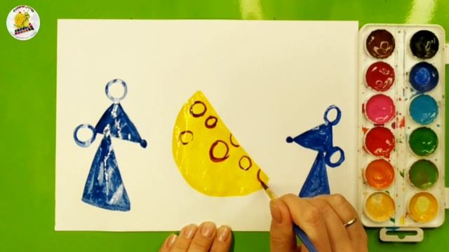 МЫШИ И СЫР | КАК НАРИСОВАТЬ | Уроки рисования для детей 3 лет | смотреть онлайн