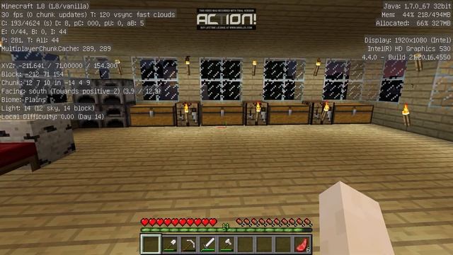 minecraft(1.8.0) สอนดูพิกัดของMap смотреть онлайн