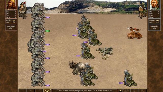 Heroes III Behemoths vs Hydras 99999 of each unit смотреть онлайн