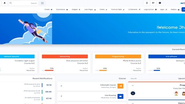 Education Dashboard Template learning Management System Bootstrap 5 UI Kit смотреть онлайн