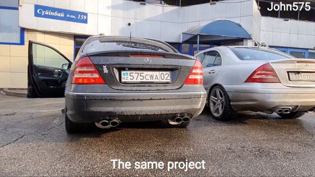 Mercedes C55 AMG custom exhaust pt.2 смотреть онлайн