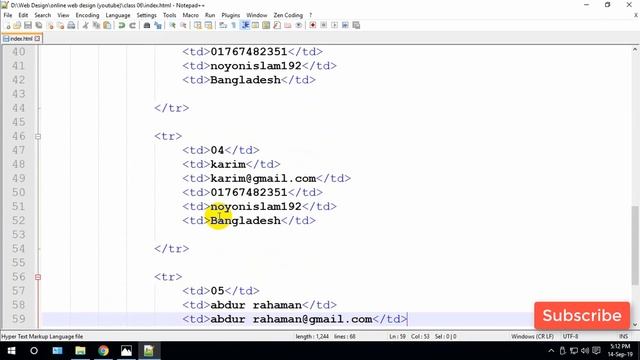 How to Make Table With Internal CSS - (Internal CSS Table) - Part - 6 || Cloud Technology BD смотреть онлайн