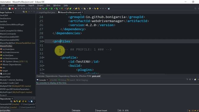 Maven Profiles | How to create and activate Maven Profile | Run automation with Maven Profile | 202 смотреть онлайн