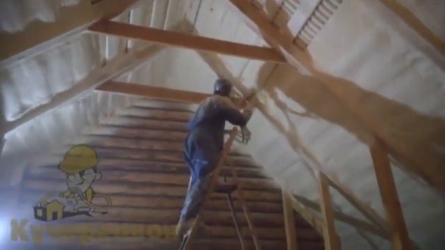 Пена для утепления крыши | Утепление чердака | Утепление крыши мансарды смотреть онлайн