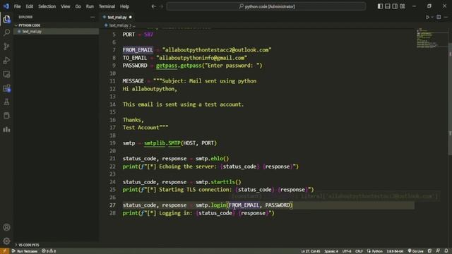 How To Send Email In Python | Smtplib Tutorial смотреть онлайн