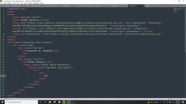 30 Creating order in php part 4. Placed order details. смотреть онлайн