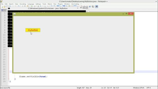 #5 Java Swing Tutorial | JButton in Java Swing смотреть онлайн