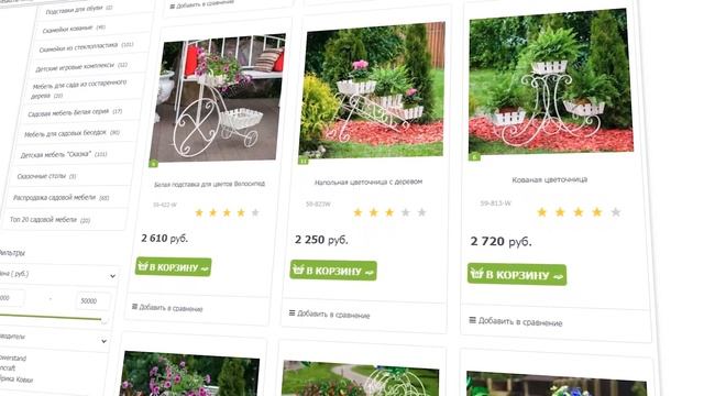 Кованая Мебель для Сада в интернет магазине HiTSAD смотреть онлайн