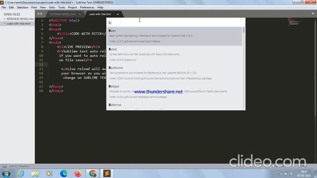 Live Preview in Sublime TEXT 3 | LIVE SERVER |Browser Sync|Live Browser|Browser Refresh. смотреть онлайн