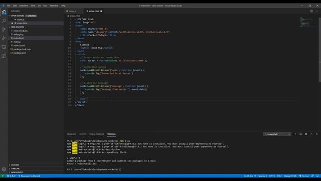 WebSockets with NodeJS (Express) and WebSocket API смотреть онлайн