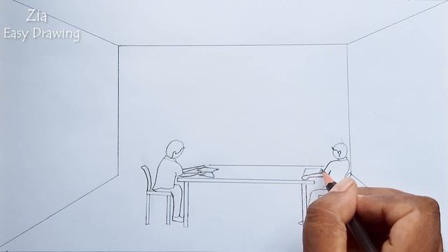 How to draw library step by step (very easy) || Part 1 || Zia easy drawing смотреть онлайн