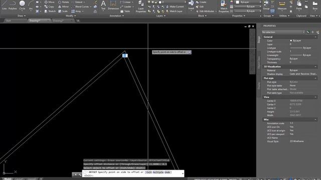 1.2.12 Autocad Offset. Sau cum sa deplasezi un obiect la o distanta paralela смотреть онлайн
