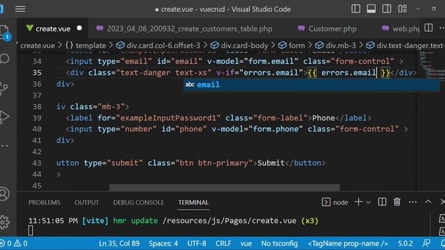 Laravel Vue js Crud application using Inertia Js| Save user to database смотреть онлайн