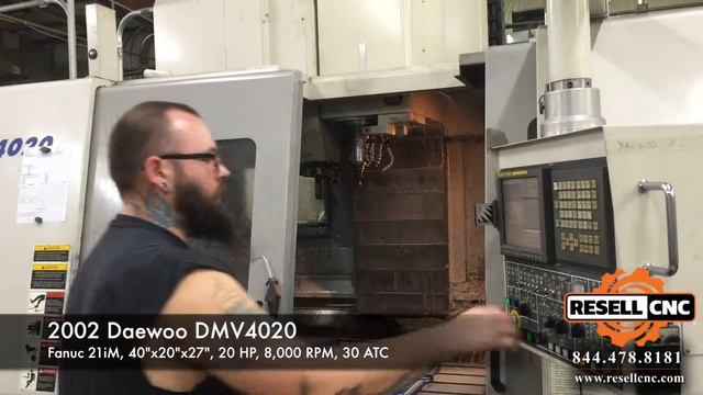 2002 Daewoo DMV4020 CNC Vertical Mill смотреть онлайн