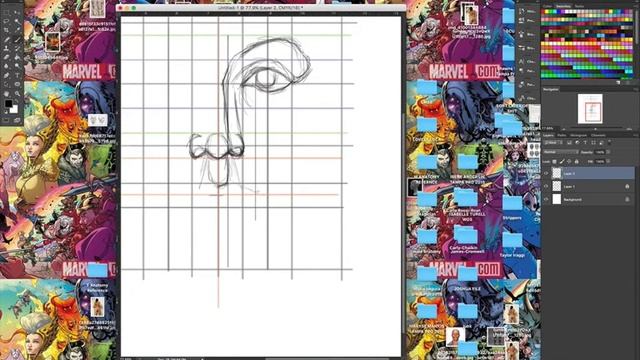 Drawing of Aleesha Young Head in Photoshop смотреть онлайн