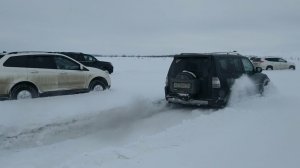 Mitsubishi Pajero 4 по снегу (Самарские покатушки)