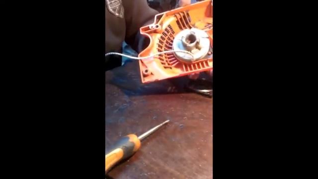 Ремонт стартера бензопилы смотреть онлайн