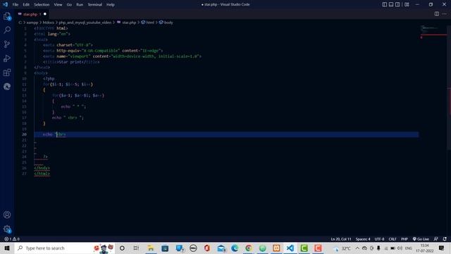 PHP star Pattern Program - Part1 смотреть онлайн
