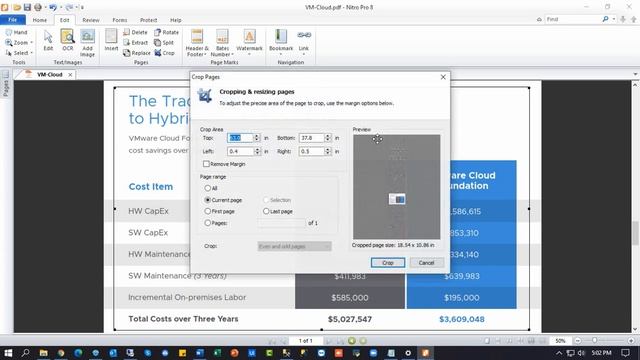 How to Crop PDF file in Nitro [Nitro Pro 8 PDF Tools] смотреть онлайн