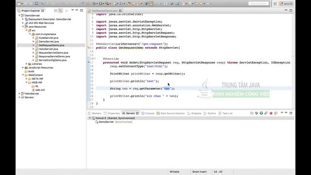 Java Servlet 10 - Đọc dữ liệu gửi lên từ client qua URL trong Java Web - Trung Tâm Java Master смотреть онлайн