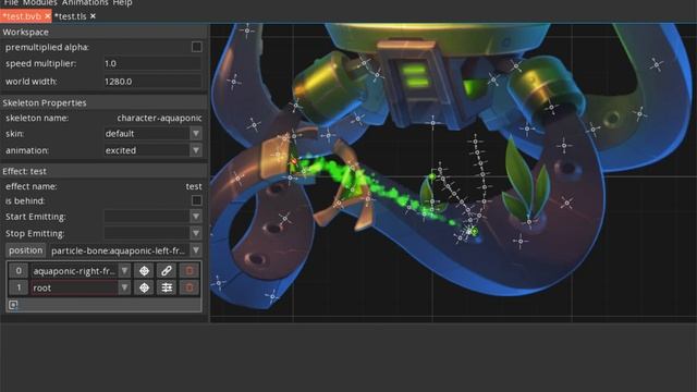 Talos - attaching particle effect points to spine animation bones смотреть онлайн