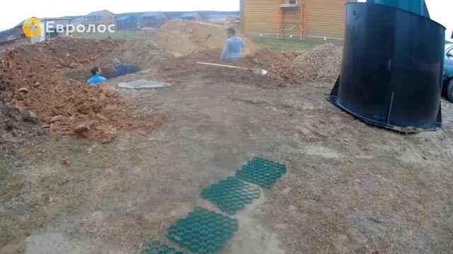Монтаж септика Евролос БИО 8 смотреть онлайн